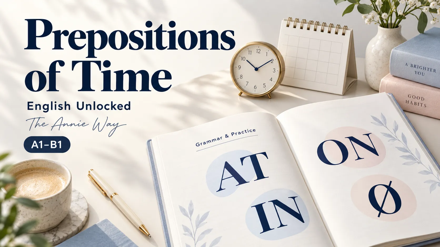 Okładka produktu Prepositions of Time — Przyimki czasu A1–B1